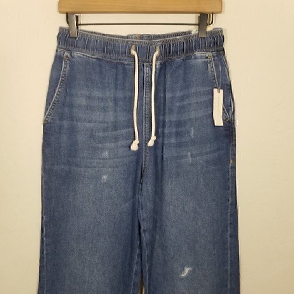 NWT Pilcro Anthropologie High-Rise Getaway Elastic Waist Jeans Size S - Picture 5 of 9